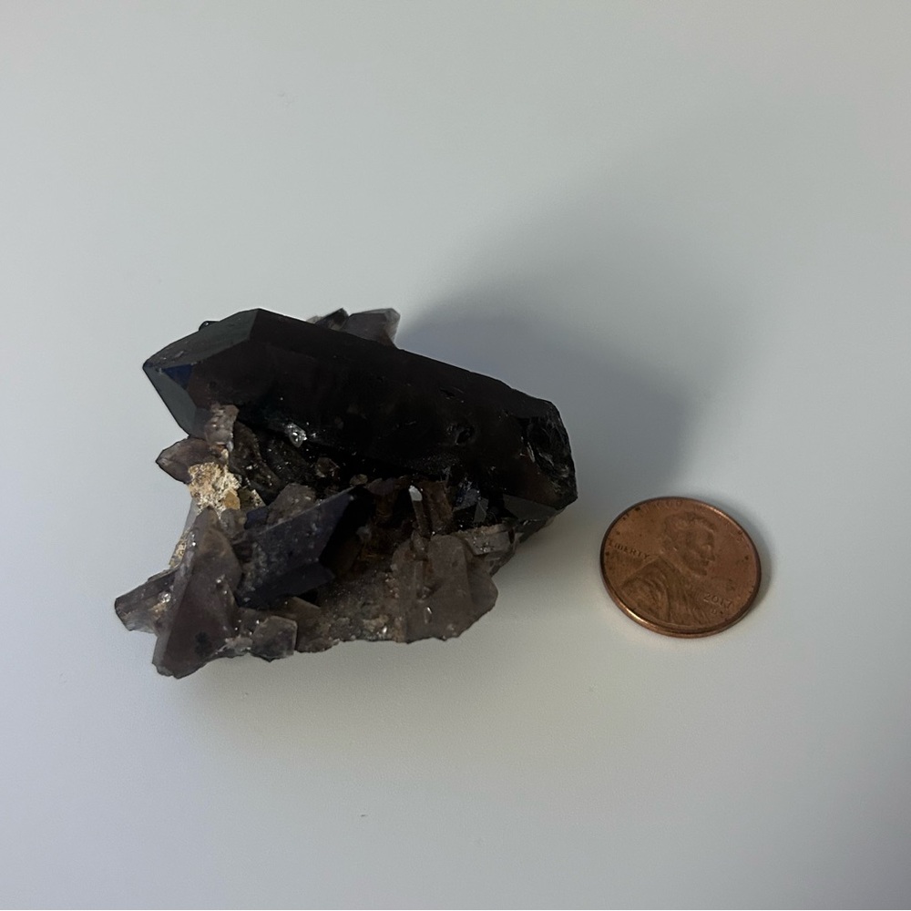 Smokey quartz crystal cluster